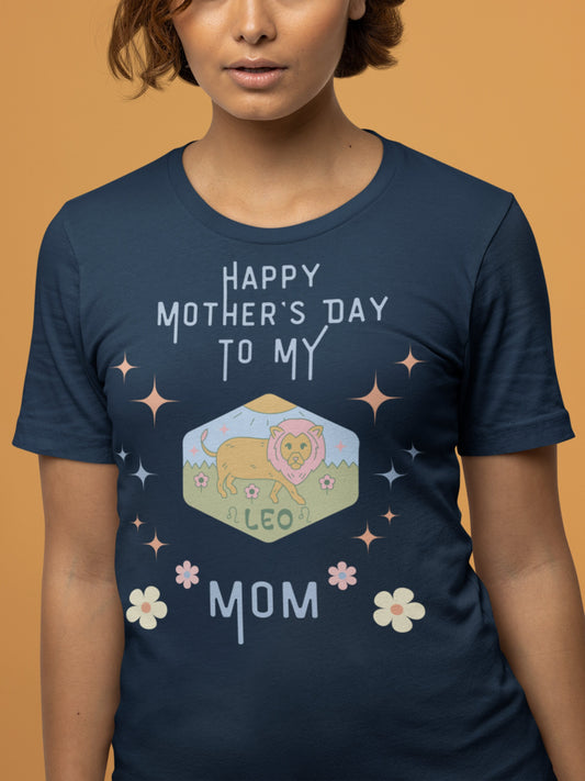 Leo Astrology Tee Shirt, Celestial t-shirt for Mother's Day, Zodiac t Shirt, Celestial Mom Gift for Leo, Mom Gift Tee Leo Mom Shirt