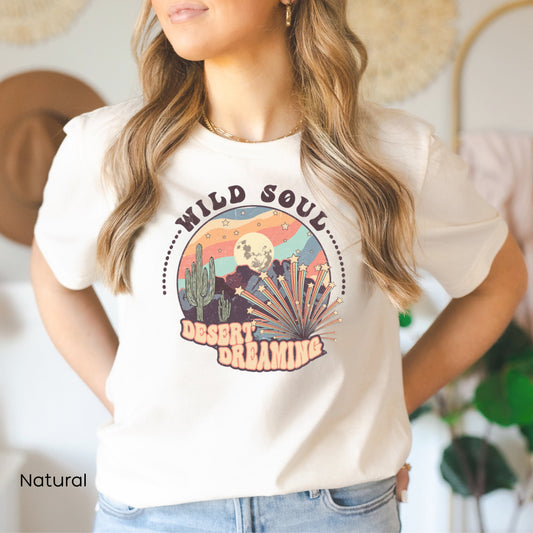 Desert Dreaming T Shirt, Boho Tee Shirt, Cute Desert T-Shirt, Desert Landscape Shirt, Desert Vibes Tee, Western Graphic Tees, Arizona T