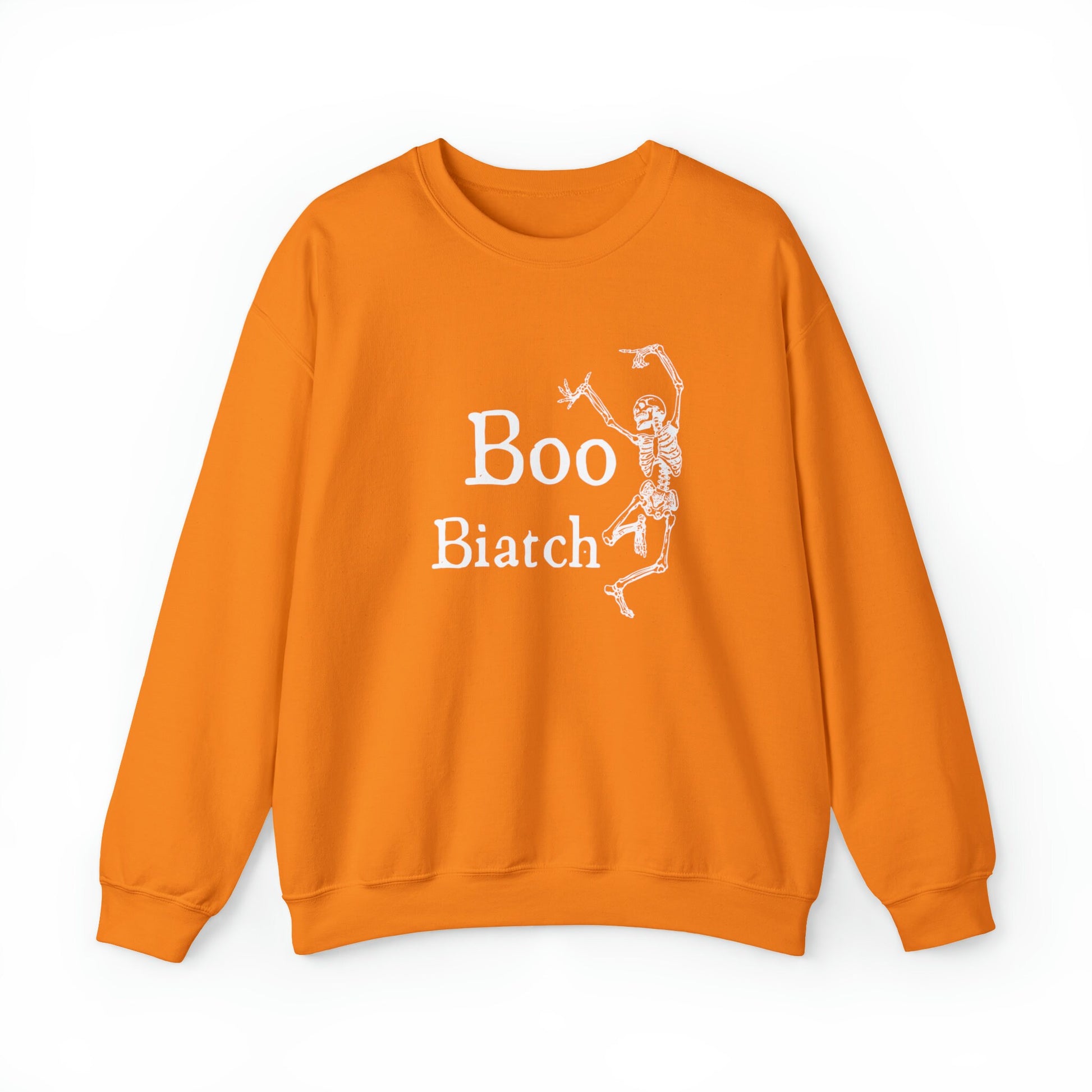 Women&#39;s Boo Biatch Funny Halloween Shirt Dancing Skeleton Shirt Cute Fall Sweatshirt Lali Design cute sewaeshirthalloween sweatshirt best sweatshirt funny