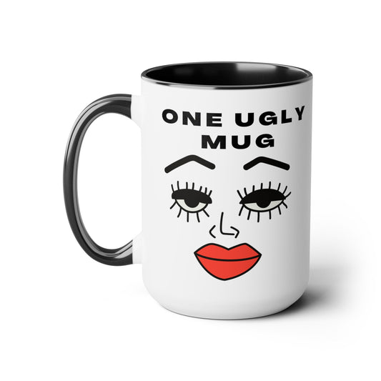 One Ugly Mug 15 oz Funny Gift Coffee Mug Face Coffee Cup