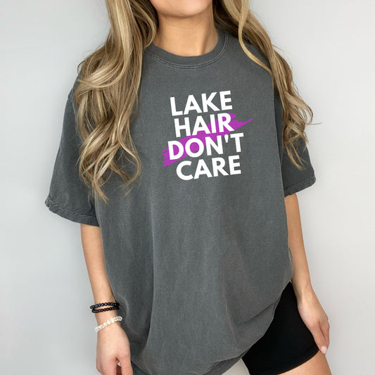 Lake Hair Don't Care T Shirt, Lake t-shirt, Women's T-shirt, Lake saying t shirt, gift for her, Mother's Day Gift, Lake Shirt