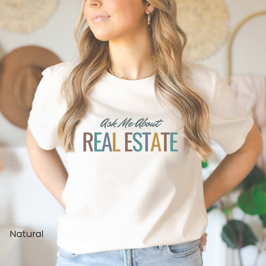 Ask Me About Real Estate Agent T-Shirt, Realtor shirt, Real Estate Agent T Shirt, Real Estate Agent T-Shirts Design, Realtor Tee Shirt