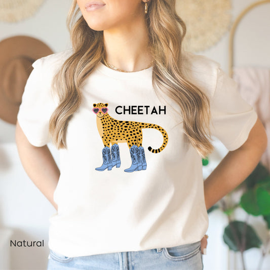 Cheetah Cowgirl T Shirt, Cute Country Shirts, Western Graphic Tee for Women, Western Cowgirl Shirt, Cowgirl shirts,