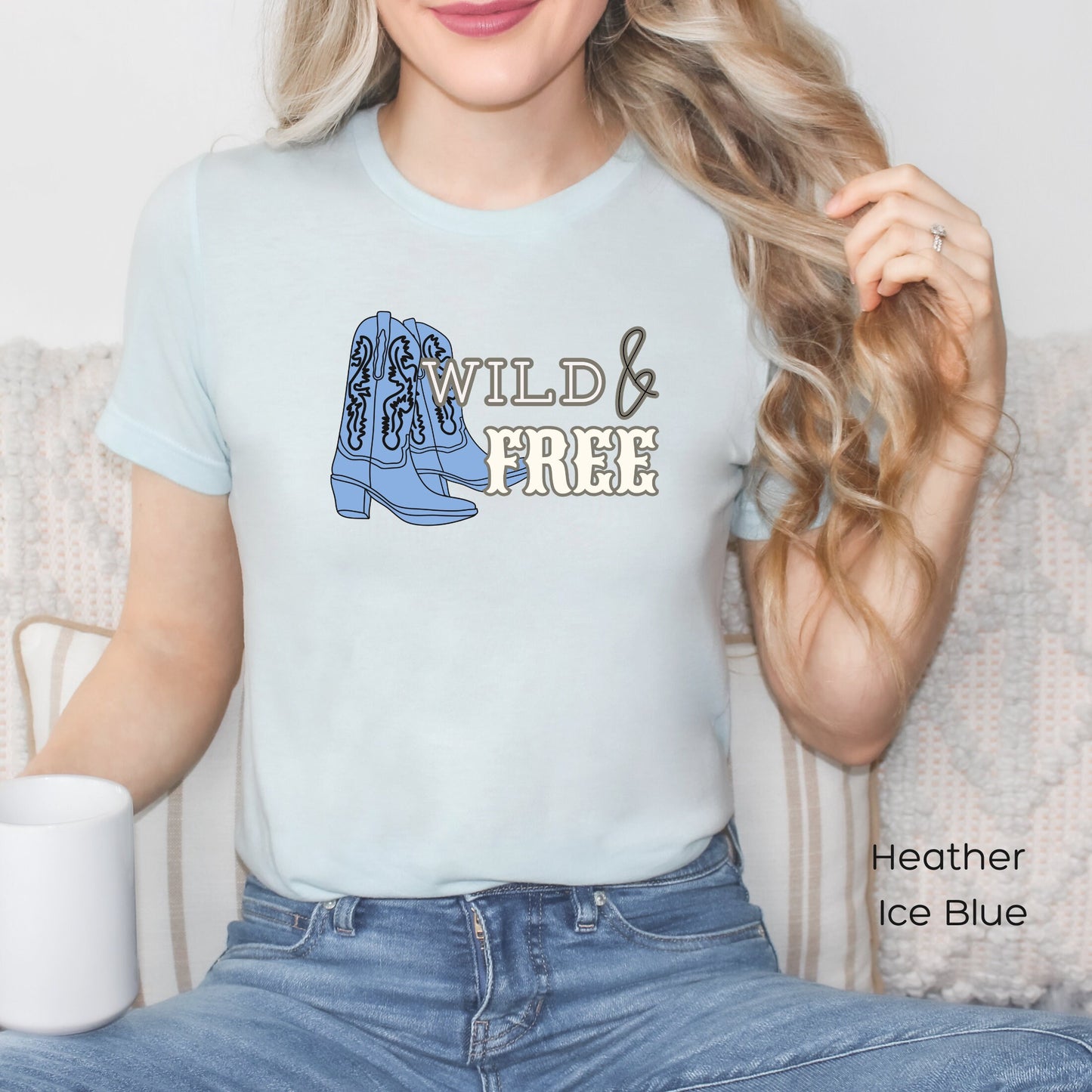 Wild and Free T-Shirt, Cowgirl T Shirt, Cute Country Shirts, Western Graphic Tee for Women, Western Cowgirl Shirt, Cowgirl shirts,