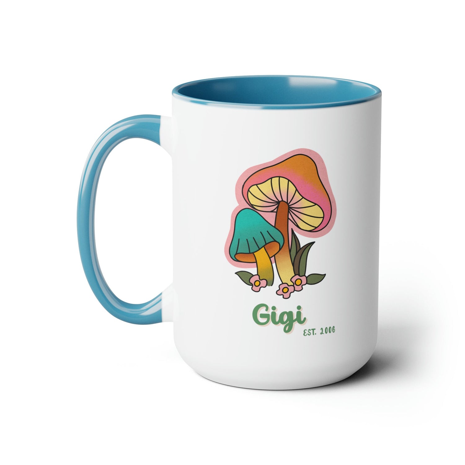 Personalized Gift Coffee Mug for Grandma, Gigi Coffee Mug, Grandma Mushroom Mug, Groovy Grandma Coffee Mug, Cute Gift for Grandma