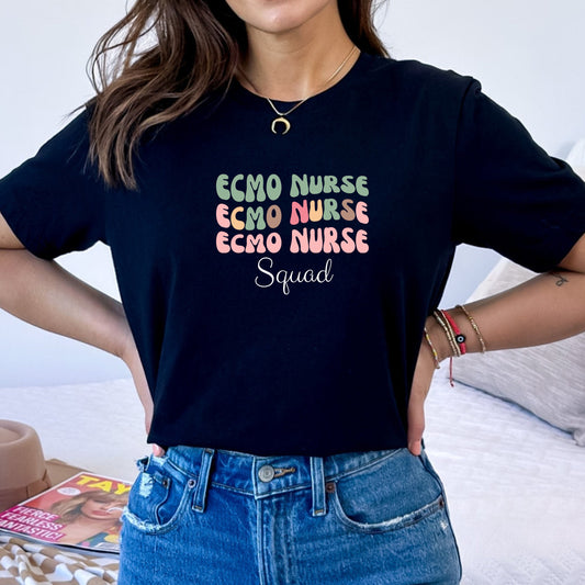 Retro ECMO Nurse Squad T-Shirt, Tee Shirt for ECMO Nurse ECMO Nurse Gift, ECMo Nurse Gift Tee Shirt, T Shirt for ECMo Nurse