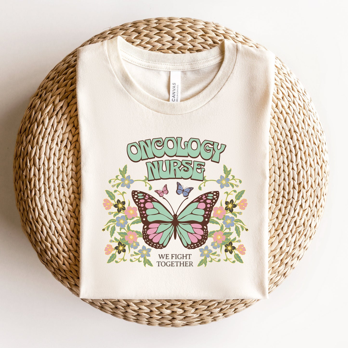 Retro Butterfly Oncology Nurse Tshirt, Oncology Nurse T, Gift for Oncology Nurse, Oncology Nurse Shirt, Nurse, Oncology Nurse T Shirt