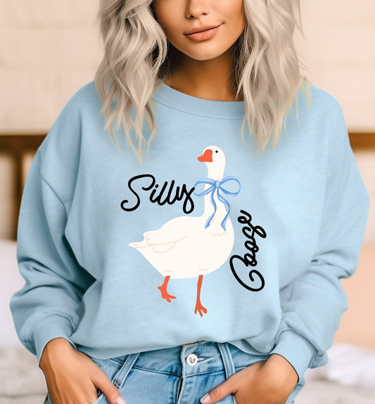 Women's Silly Goose University Preppy Sweatshirt - the New Goose On the Loose Fall Shirt!