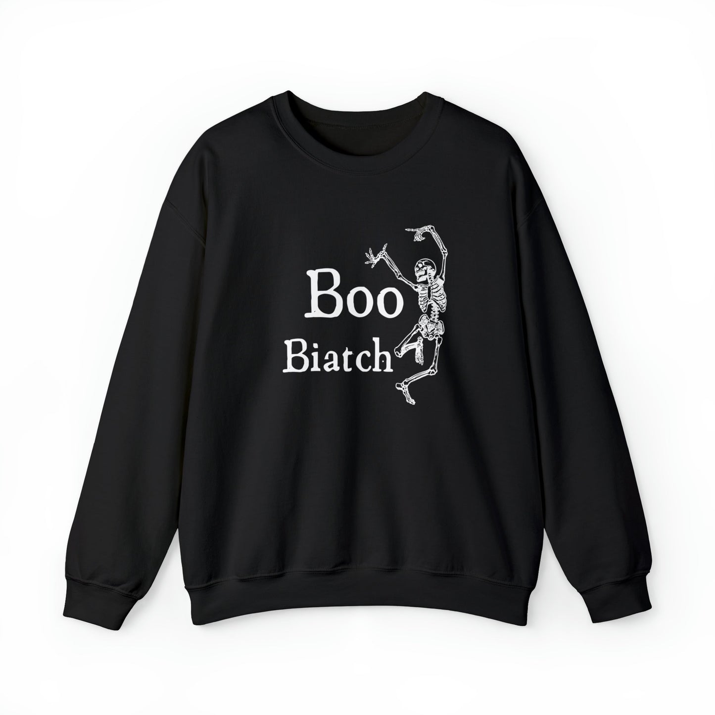 Women&#39;s Boo Biatch Funny Halloween Shirt Dancing Skeleton Shirt Cute Fall Sweatshirt Lali Design cute sewaeshirthalloween sweatshirt best sweatshirt funny