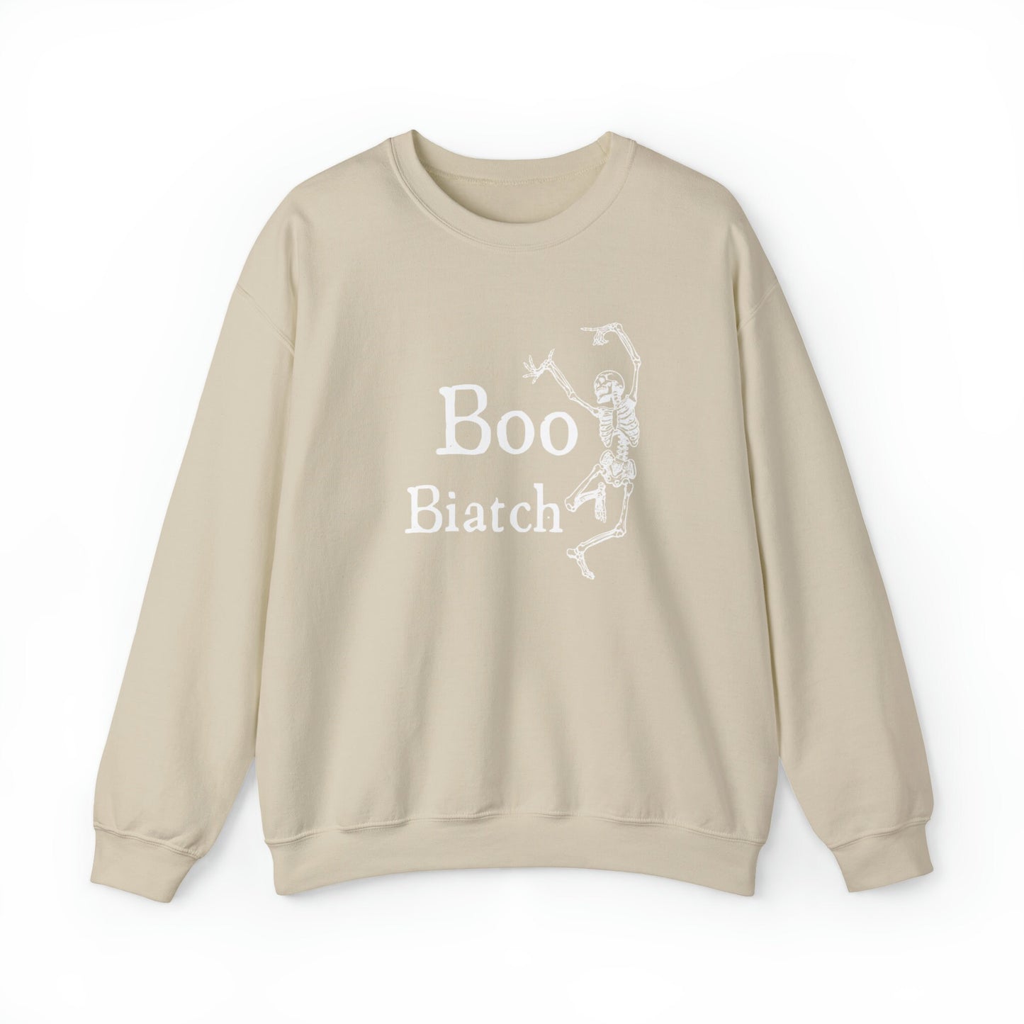 Women&#39;s Boo Biatch Funny Halloween Shirt Dancing Skeleton Shirt Cute Fall Sweatshirt Lali Design cute sewaeshirthalloween sweatshirt best sweatshirt funny