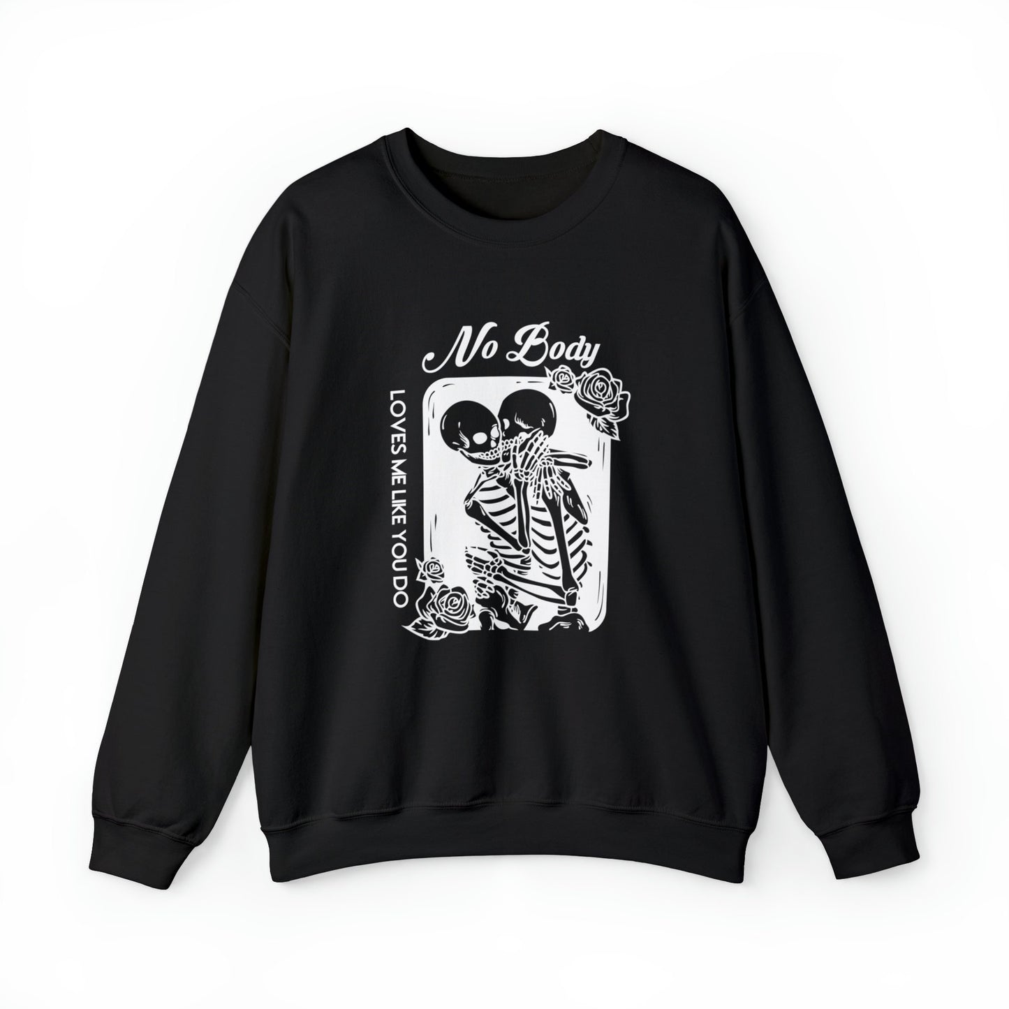 No Body Funny Halloween Skeleton Shirt Cute Fall Sweatshirt