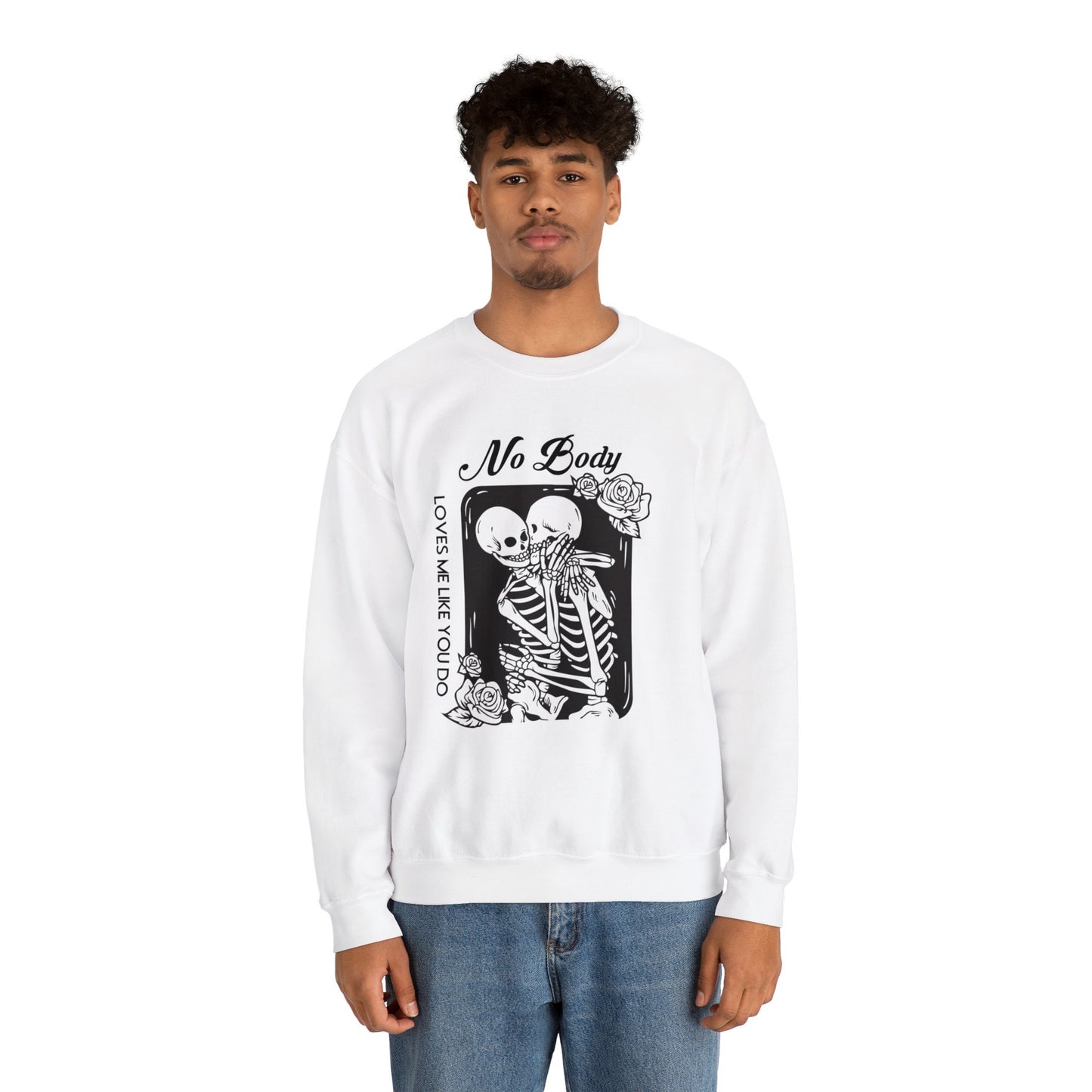 No Body Funny Halloween Skeleton Shirt Cute Fall Sweatshirt