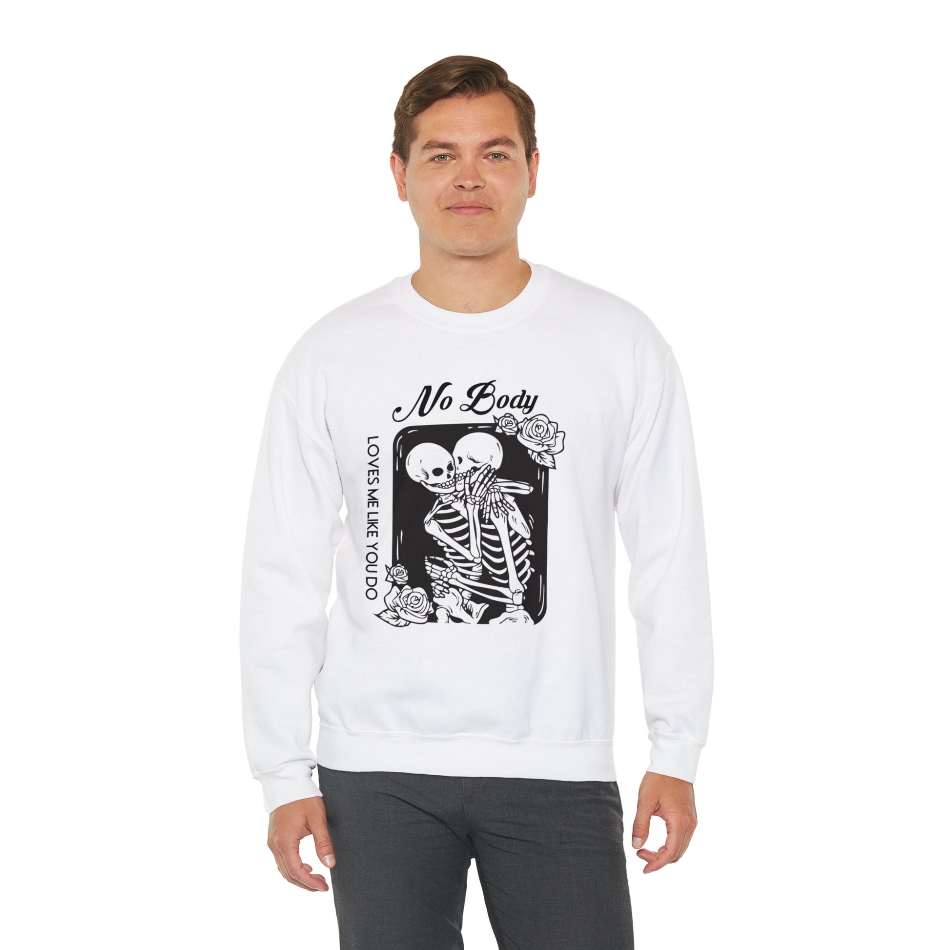 No Body Funny Halloween Skeleton Shirt Cute Fall Sweatshirt