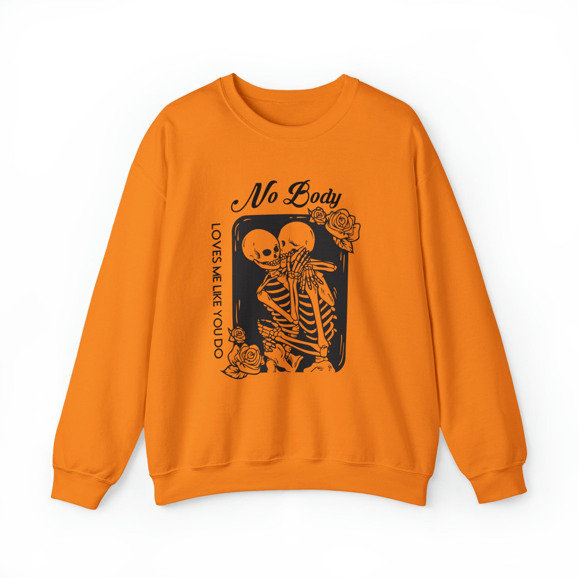 No Body Funny Halloween Skeleton Shirt Cute Fall Sweatshirt